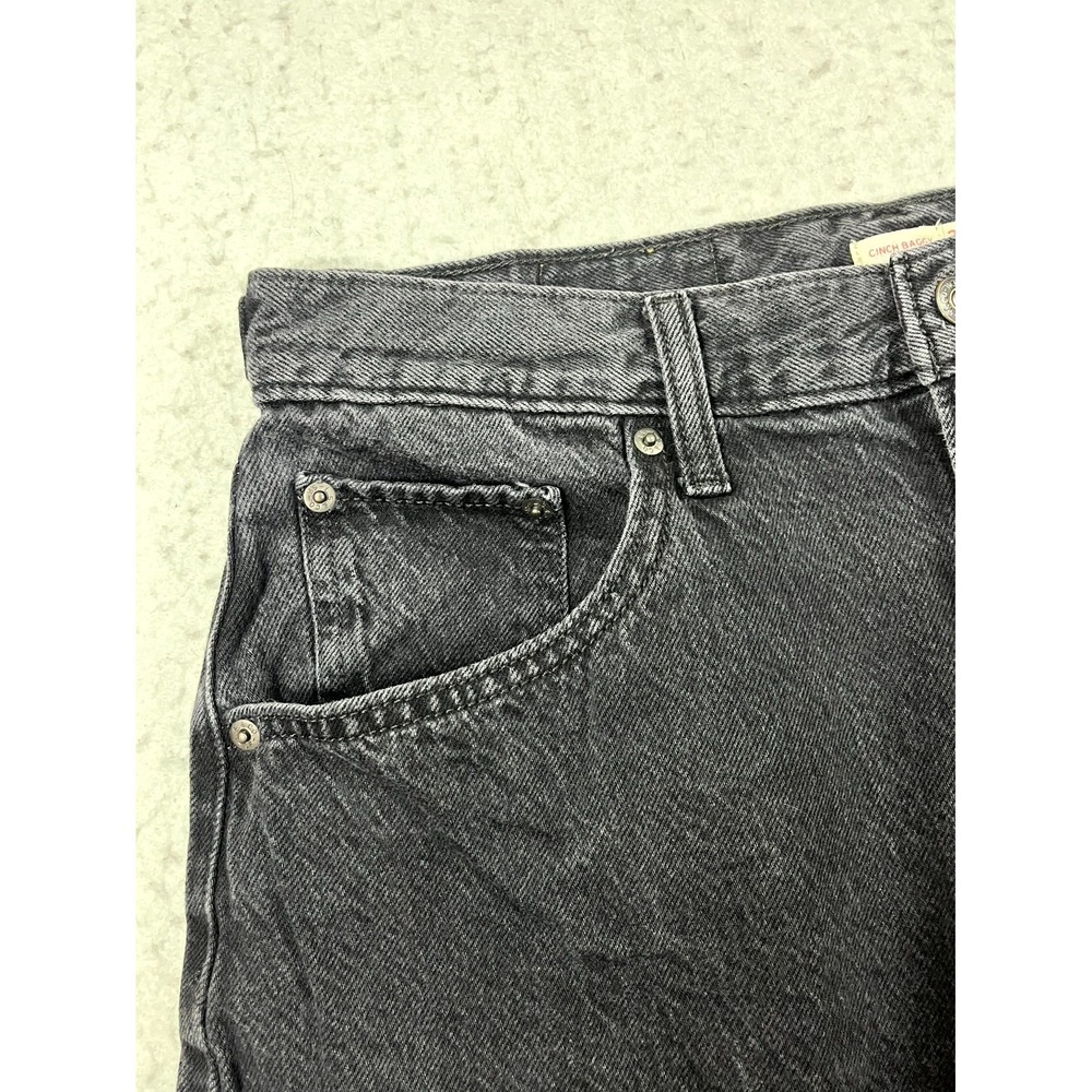 Levi Strauss & Co Cinch Baggy Jeans Womens 31x31 Black High Rise Straight Leg - Picture 5 of 16